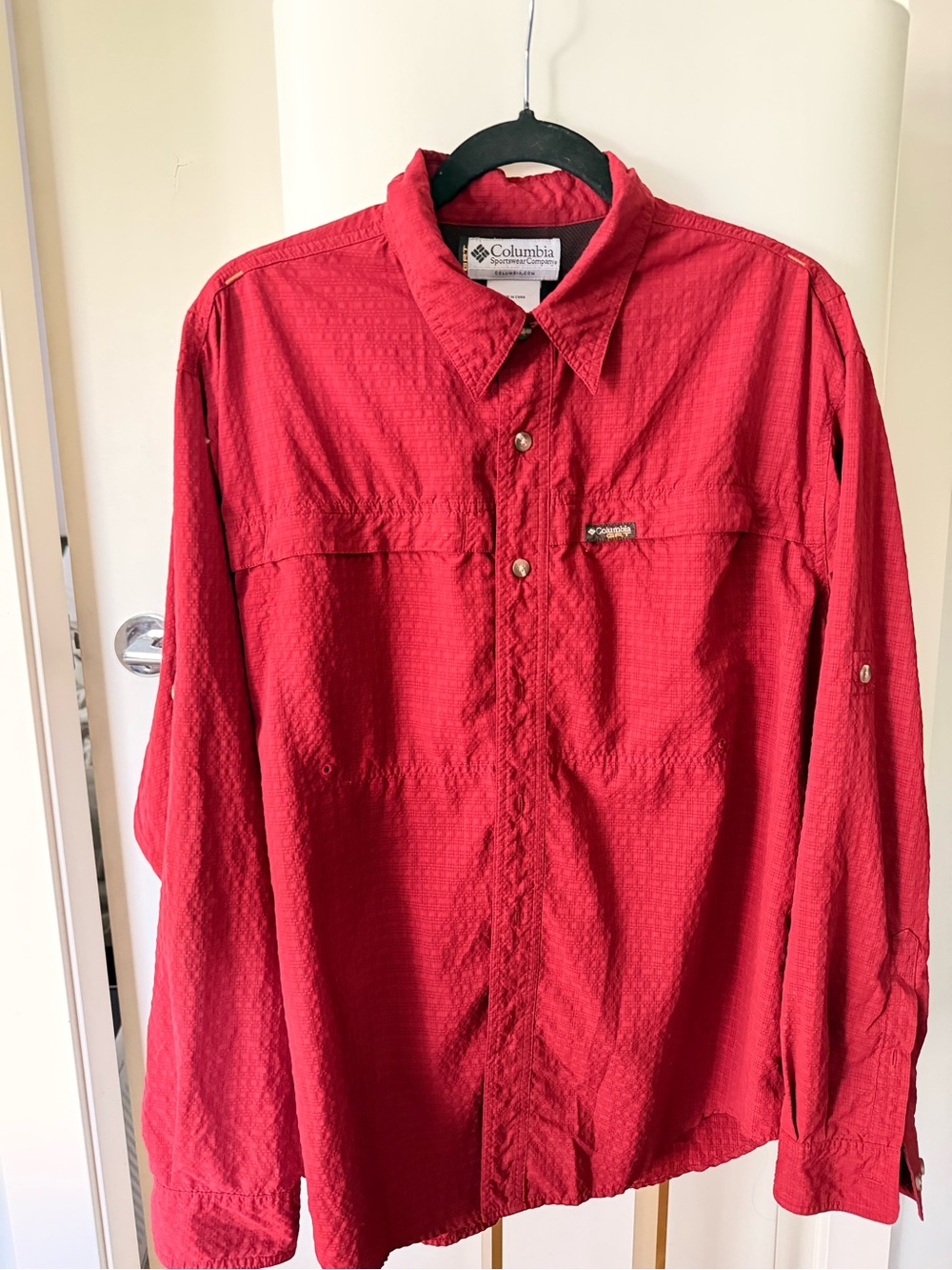 Columbia Men’s Red Lightweight Shirt Jacket /